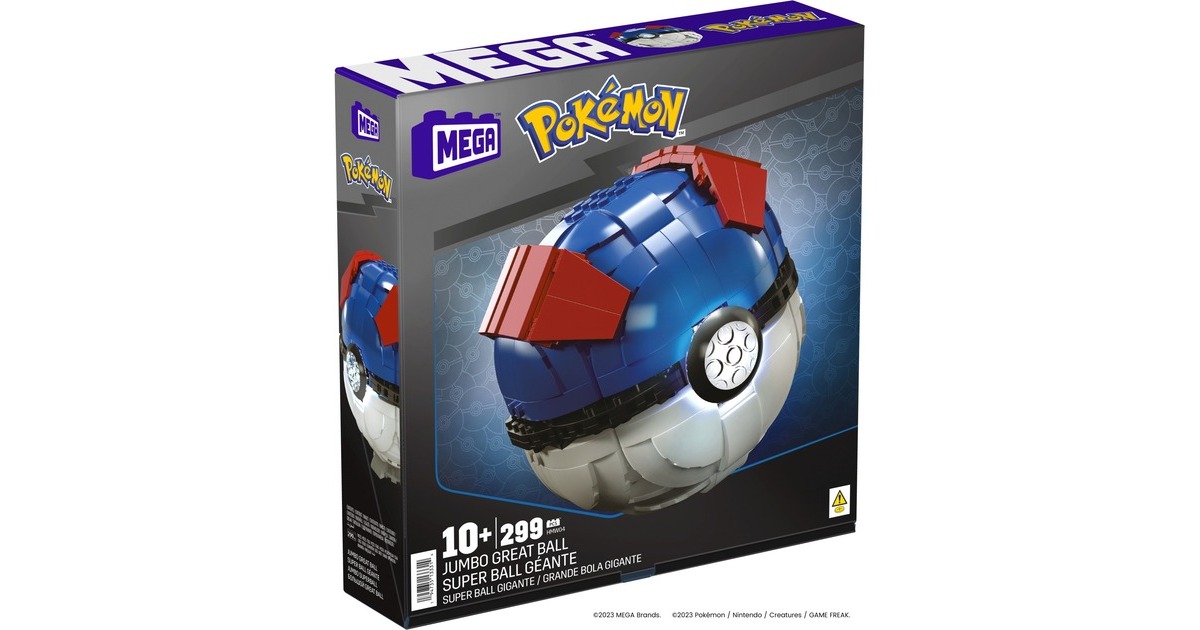 Mattel MEGA Pokémon Jumbo Superball, Konstruktionsspielzeug