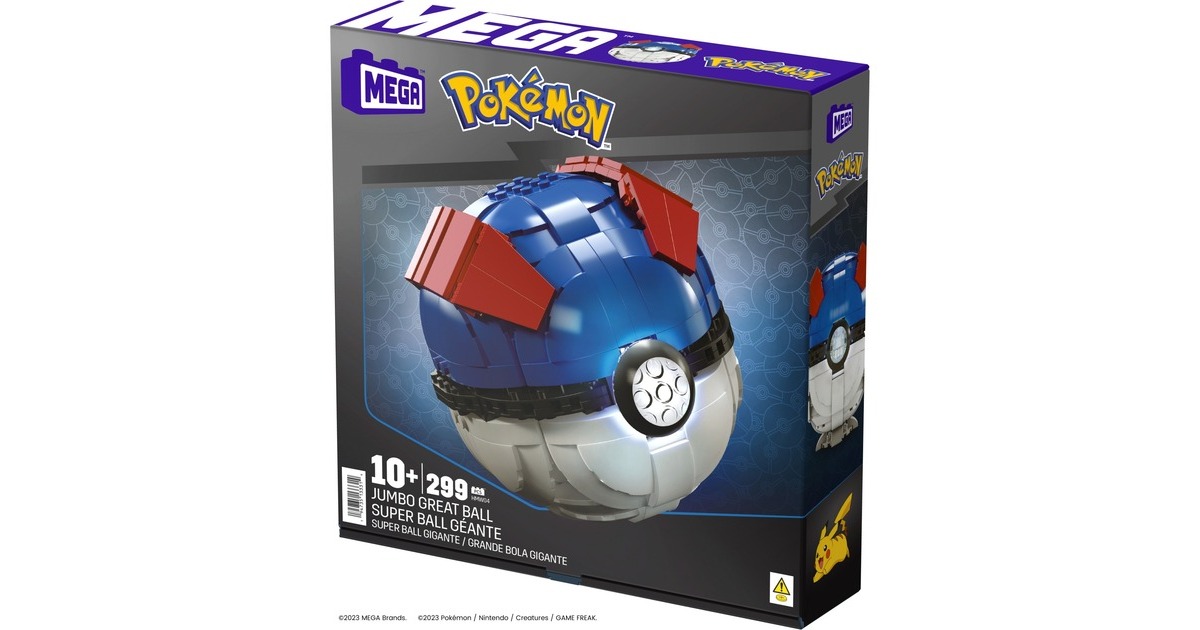 Mattel MEGA Pokémon Jumbo Superball, Konstruktionsspielzeug