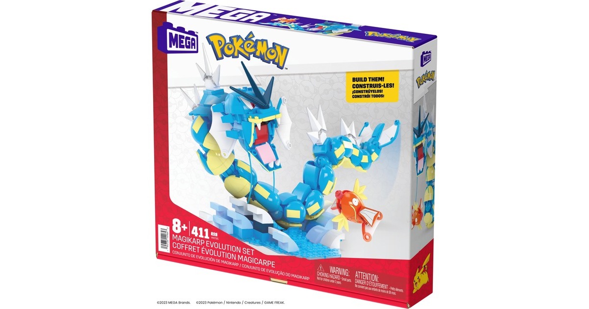 Mattel MEGA Pokémon Magikarp Evolution Set, Konstruktionsspielzeug
