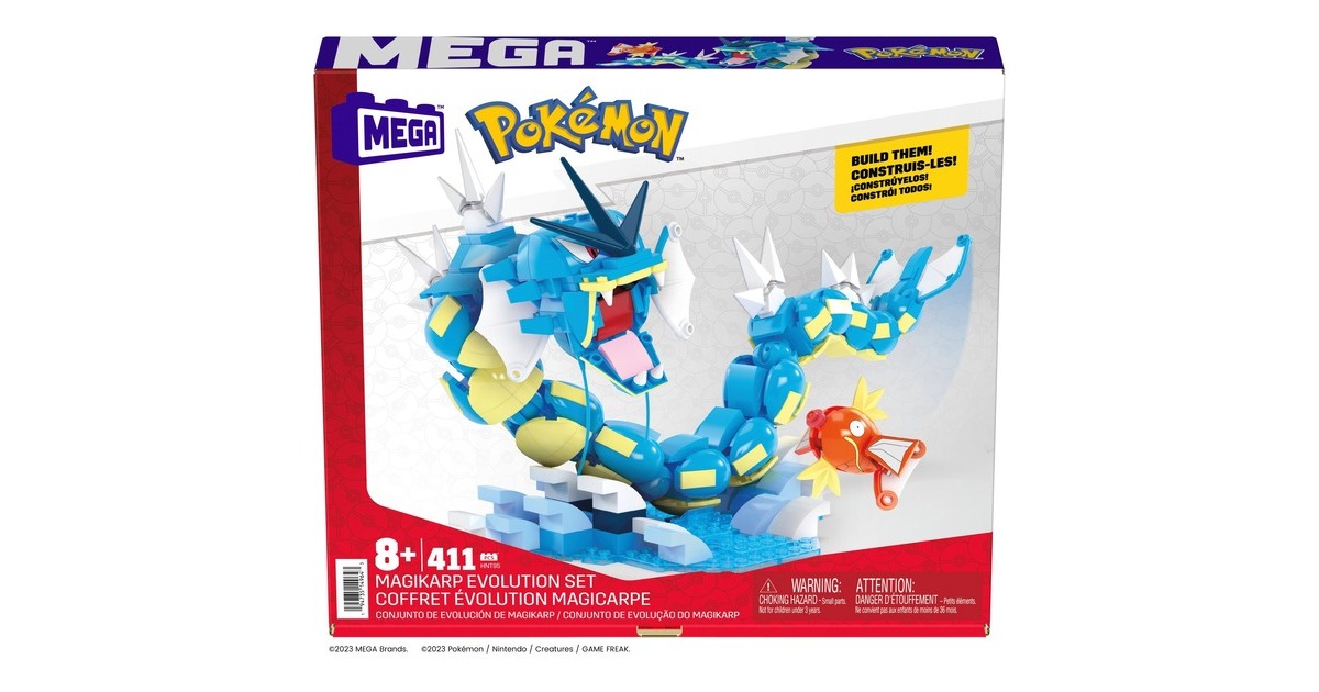 Mattel MEGA Pokémon Magikarp Evolution Set, Konstruktionsspielzeug