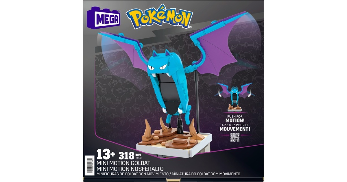Mattel MEGA Pokémon Mini Motion Golbat, Konstruktionsspielzeug