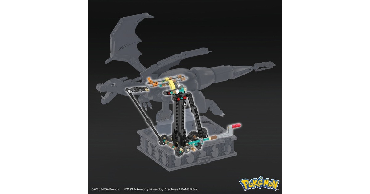 Mattel MEGA Pokémon Motion Glurak bewegliches Bauset, Konstruktionsspielzeug