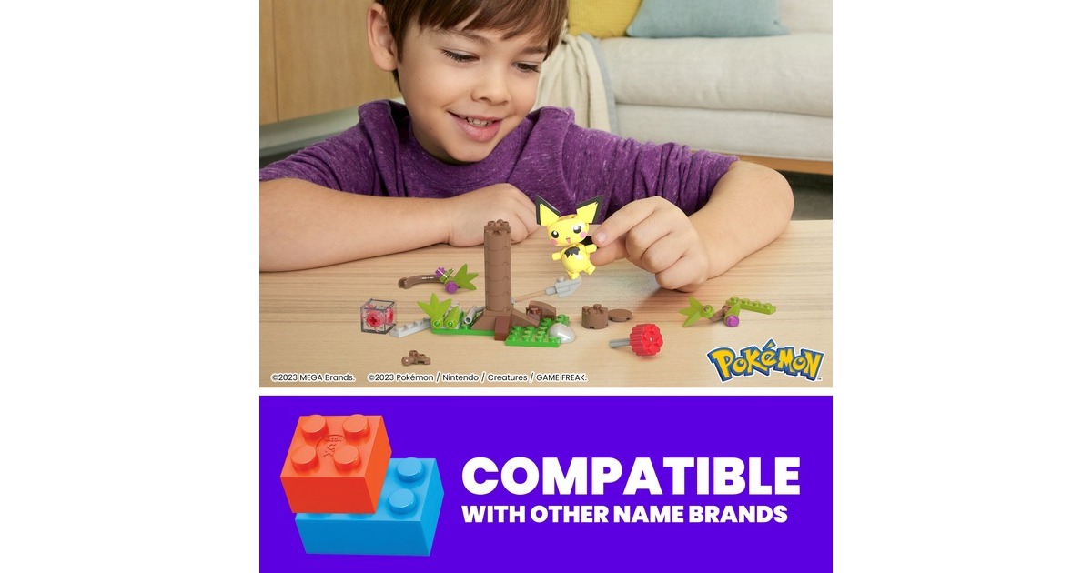 Mattel MEGA Pokémon Pichus Wald-Futtersuche, Konstruktionsspielzeug