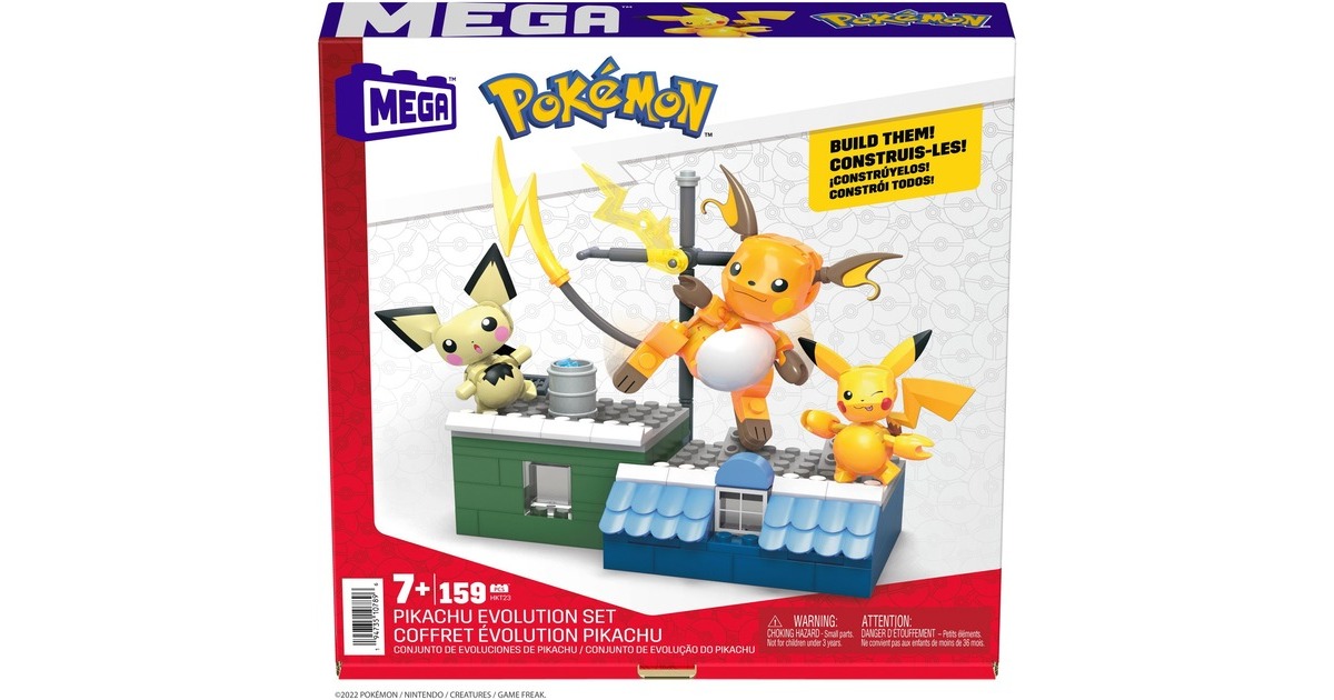 Mattel MEGA Pokémon Pikachu Evolution Set, Konstruktionsspielzeug