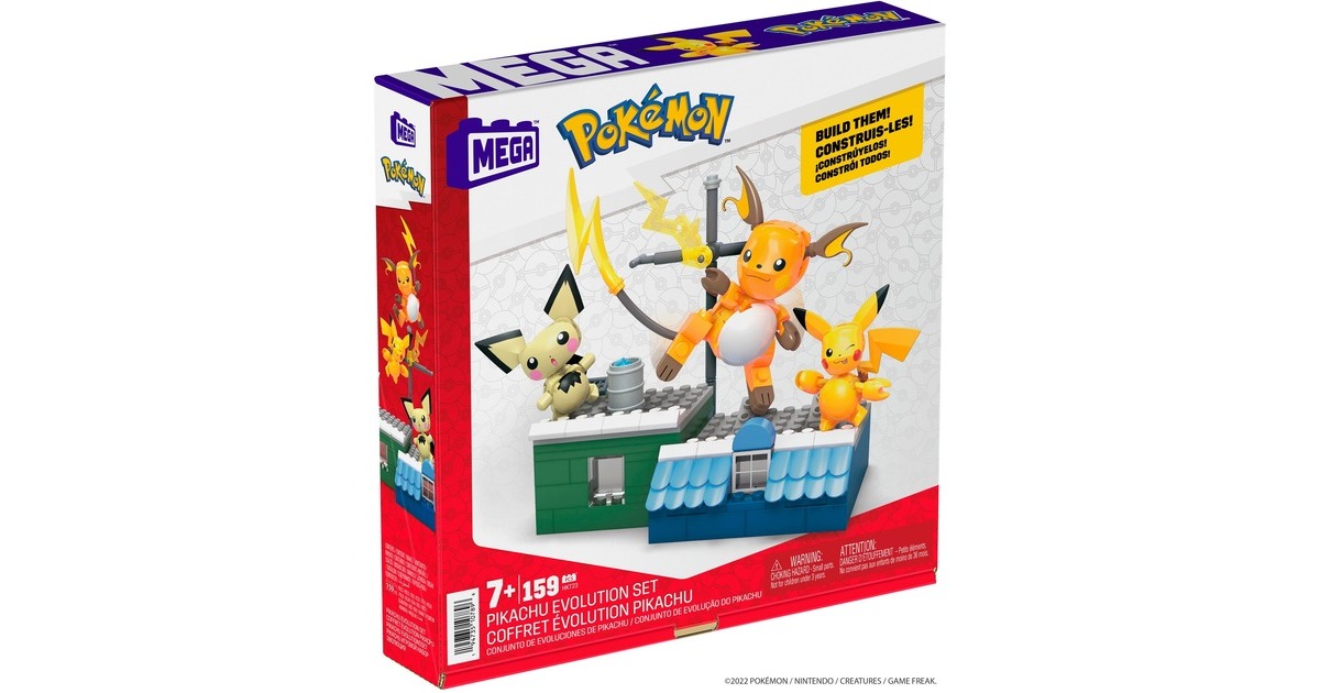 Mattel MEGA Pokémon Pikachu Evolution Set, Konstruktionsspielzeug