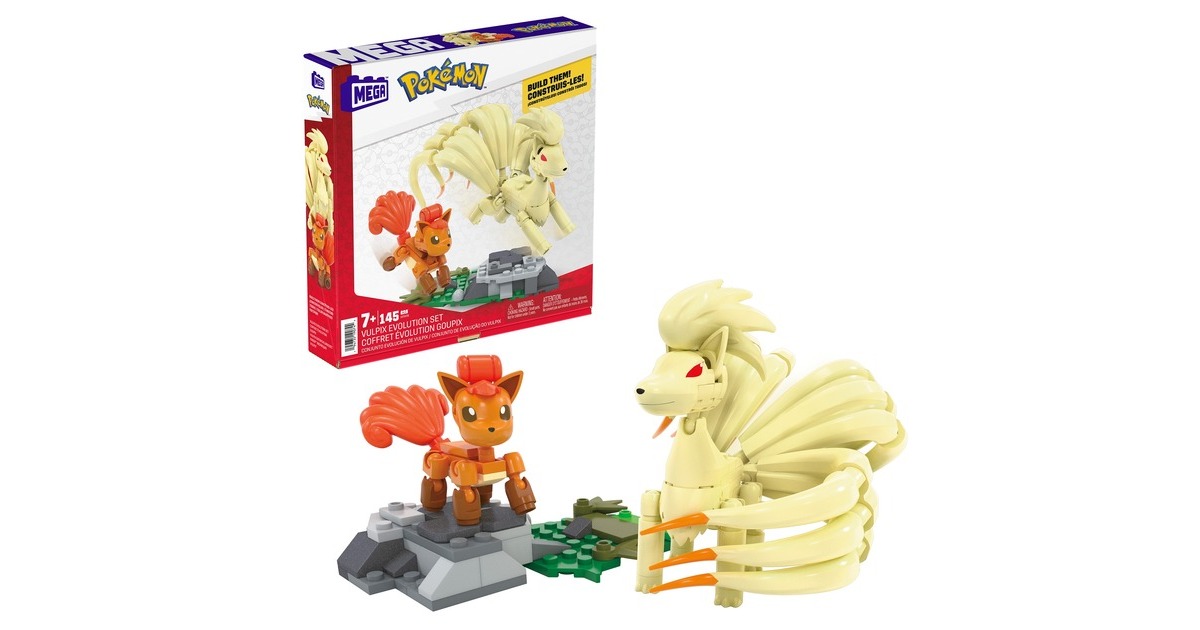 Mattel MEGA Pokémon Vulpix Evolution Set, Konstruktionsspielzeug