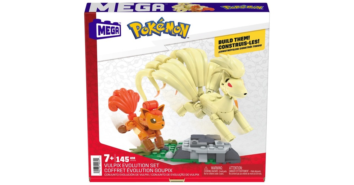 Mattel MEGA Pokémon Vulpix Evolution Set, Konstruktionsspielzeug
