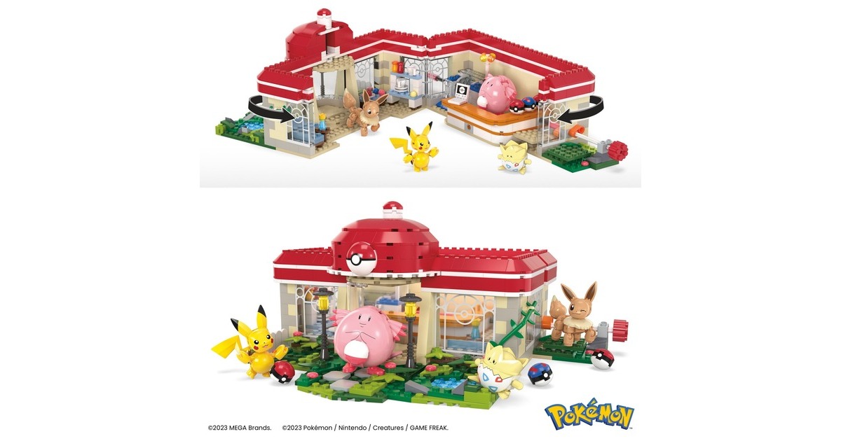 Mattel MEGA Pokémon Waldspaß Poké-Center, Konstruktionsspielzeug