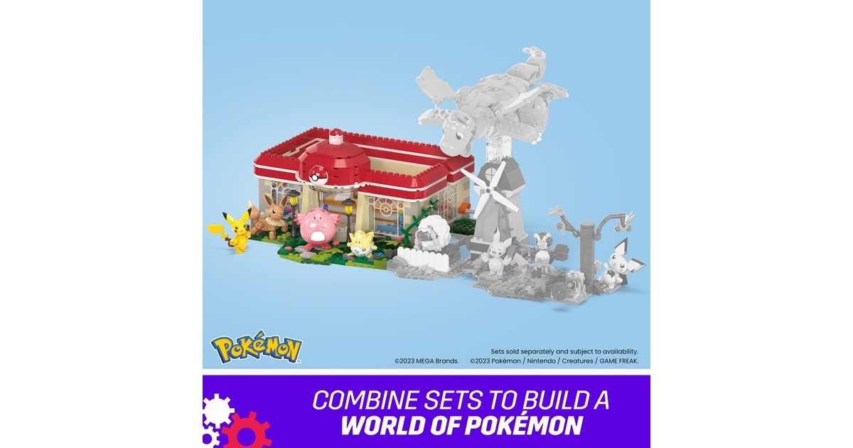 Mattel MEGA Pokémon Waldspaß Poké-Center, Konstruktionsspielzeug