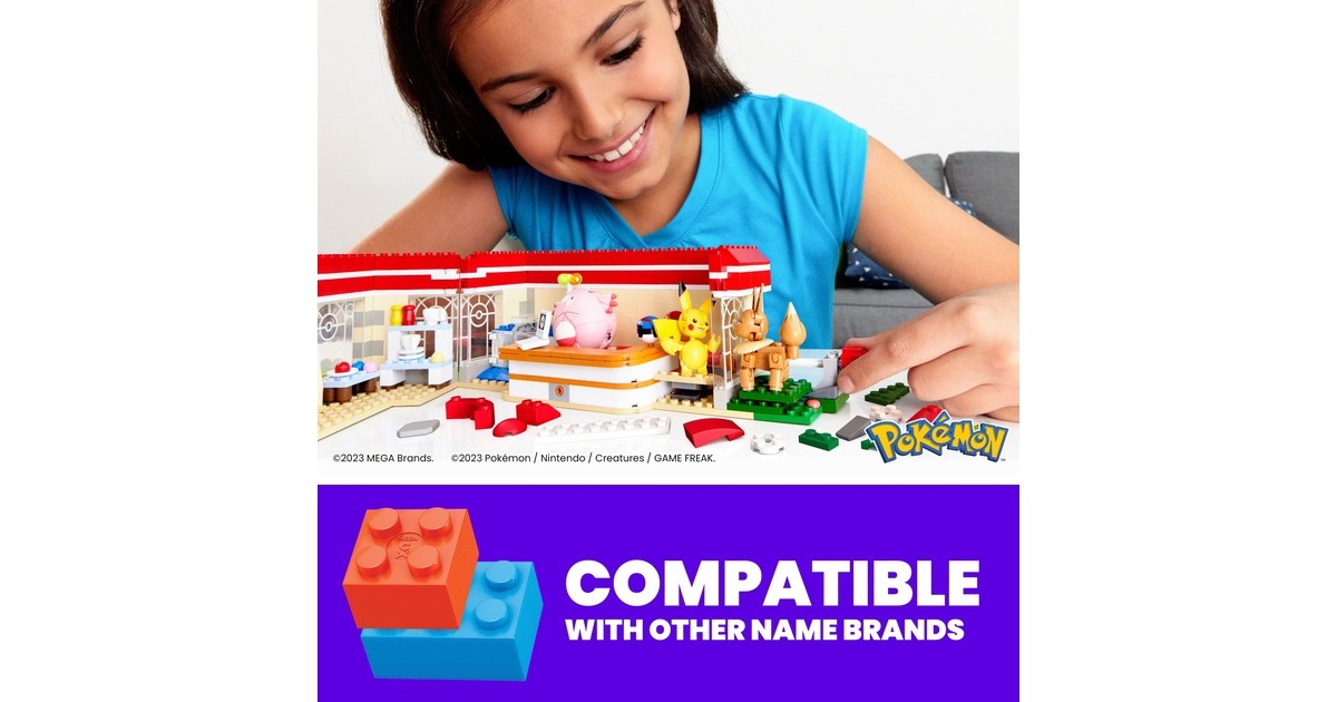 Mattel MEGA Pokémon Waldspaß Poké-Center, Konstruktionsspielzeug