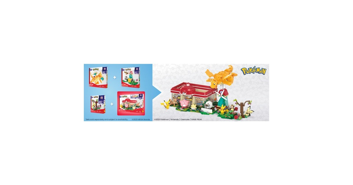 Mattel MEGA Pokémon Waldspaß Poké-Center, Konstruktionsspielzeug