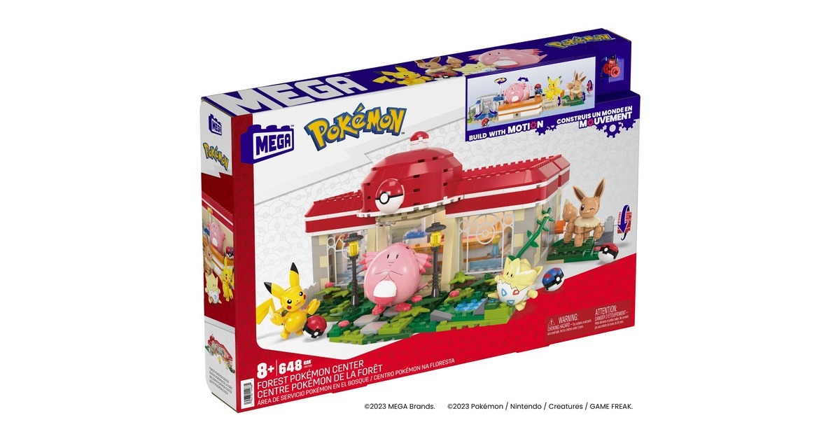Mattel MEGA Pokémon Waldspaß Poké-Center, Konstruktionsspielzeug