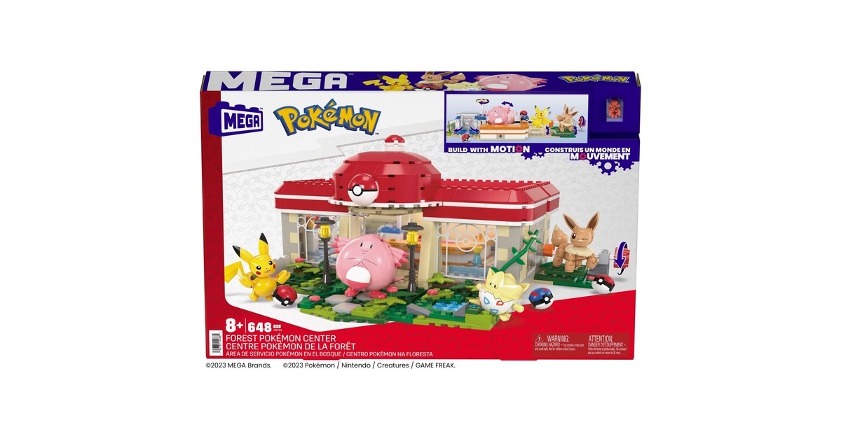 Mattel MEGA Pokémon Waldspaß Poké-Center, Konstruktionsspielzeug