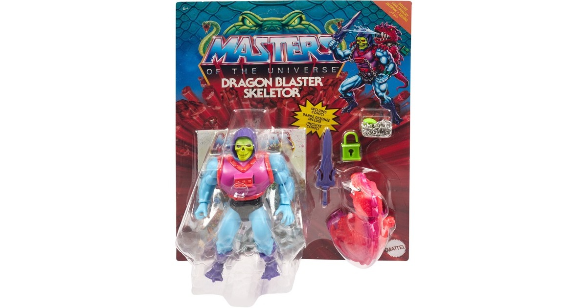 Mattel Masters of the Universe Origins Actionfigur Deluxe Dragon Blaster Skeletor, Spielfigur(14 cm)
