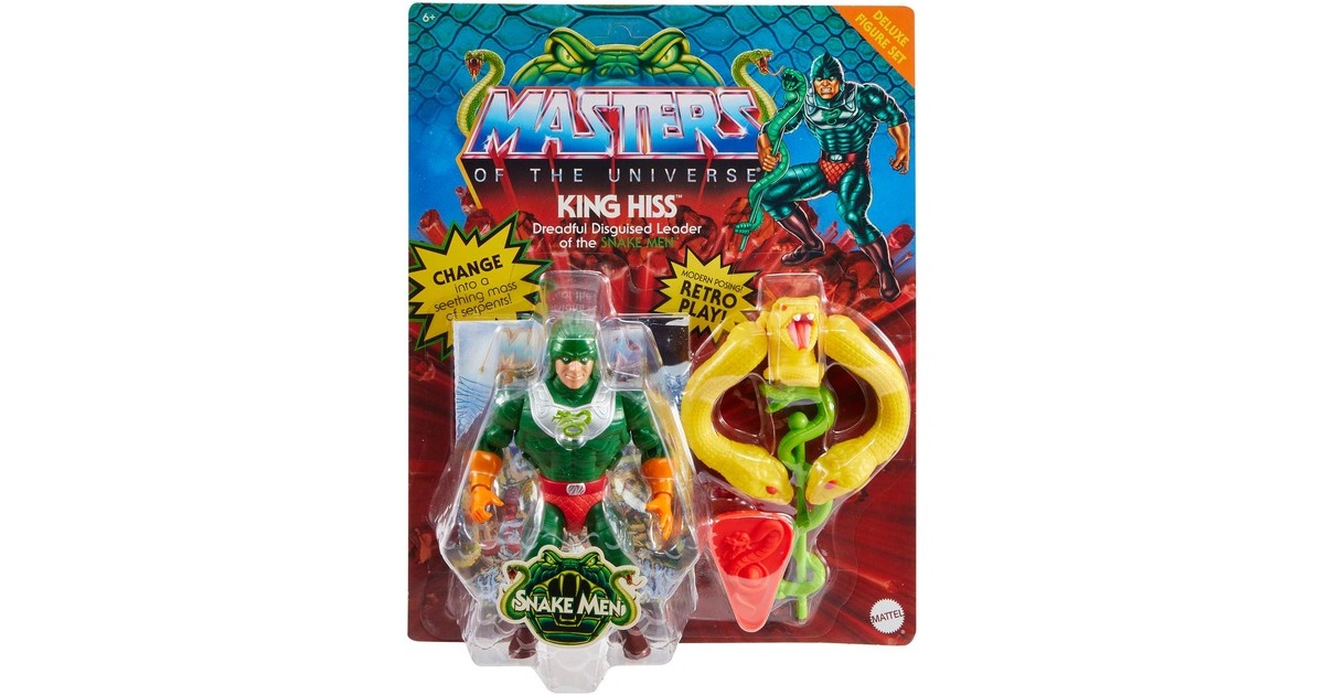Mattel Masters of the Universe Origins Actionfigur Deluxe King Hiss, Spielfigur(14 cm)