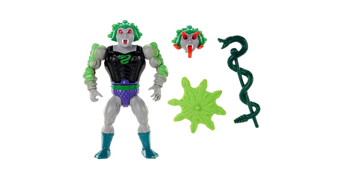Mattel Masters of the Universe Origins Actionfigur Deluxe Snake Face, Spielfigur(14 cm)