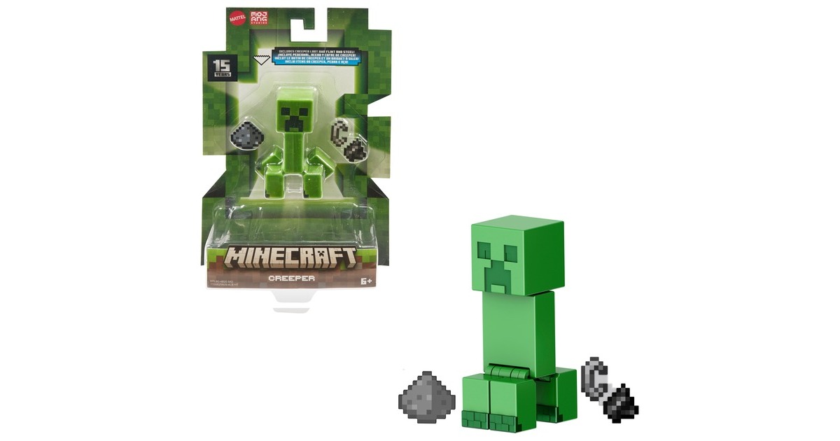 Mattel Minecraft 8 cm Figur Creeper, Spielfigur