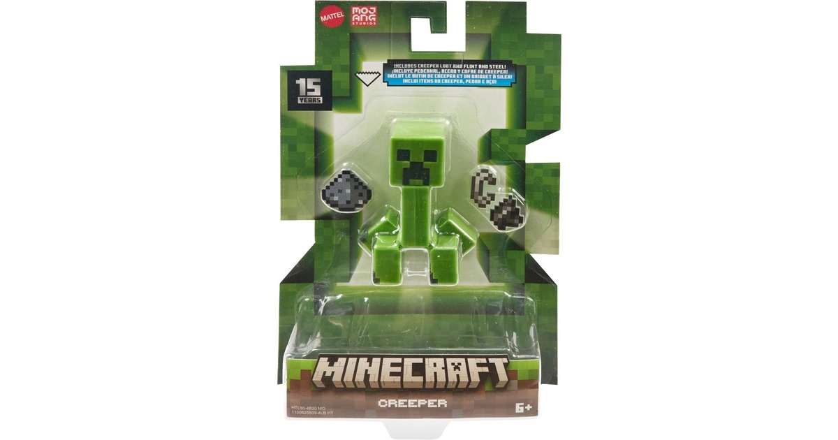 Mattel Minecraft 8 cm Figur Creeper, Spielfigur