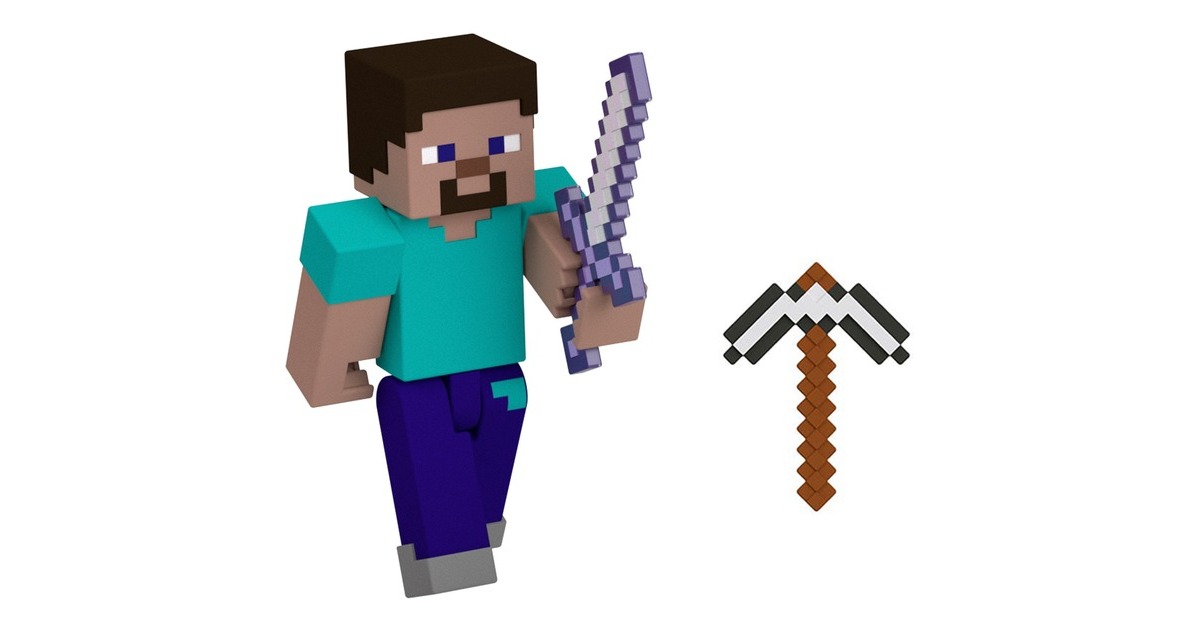 Mattel Minecraft 8 cm Figure Steve, Spielfigur