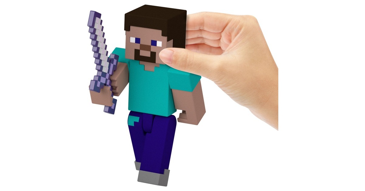 Mattel Minecraft 8 cm Figure Steve, Spielfigur