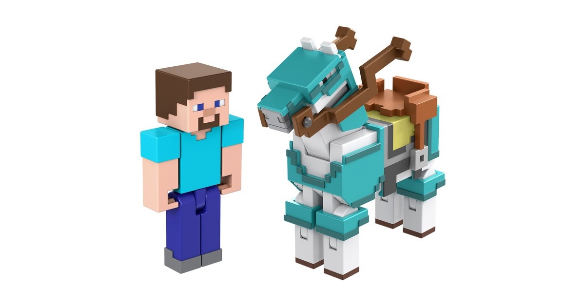 Mattel Minecraft Armored Horse and Steve, Spielfigur