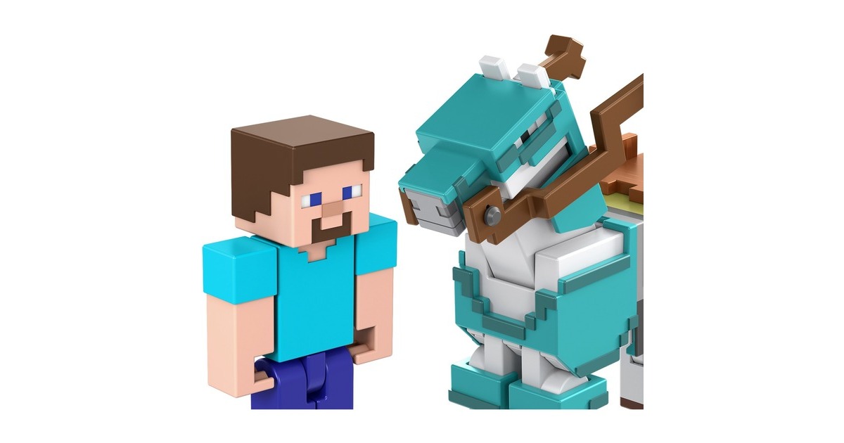 Mattel Minecraft Armored Horse and Steve, Spielfigur