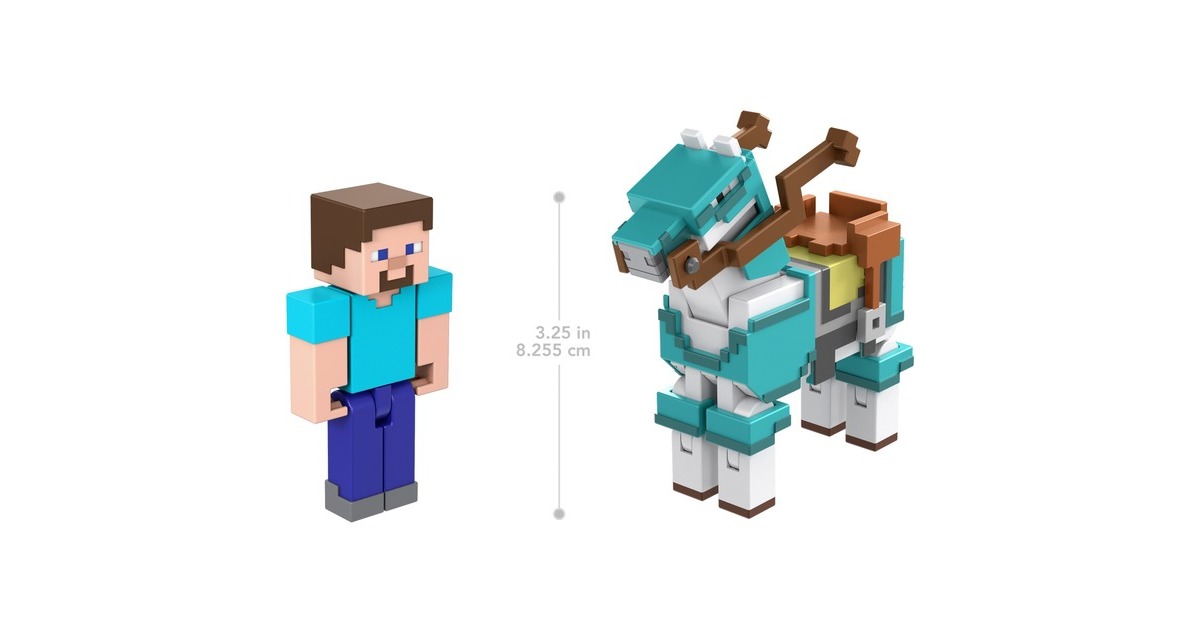 Mattel Minecraft Armored Horse and Steve, Spielfigur
