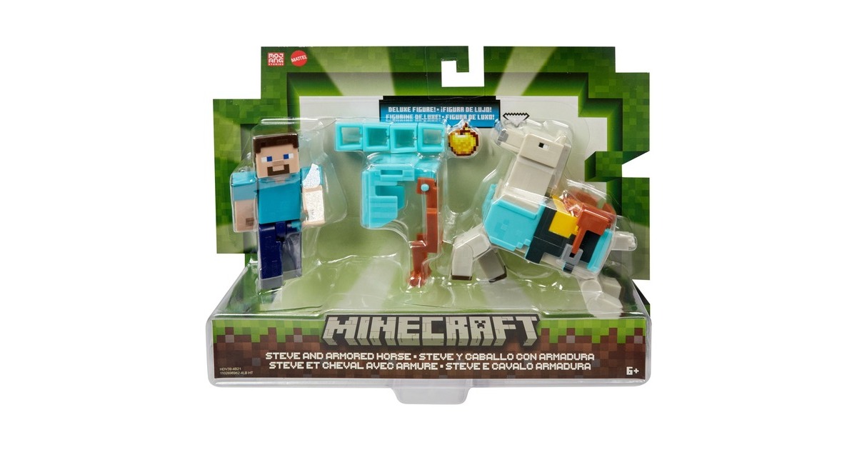 Mattel Minecraft Armored Horse and Steve, Spielfigur