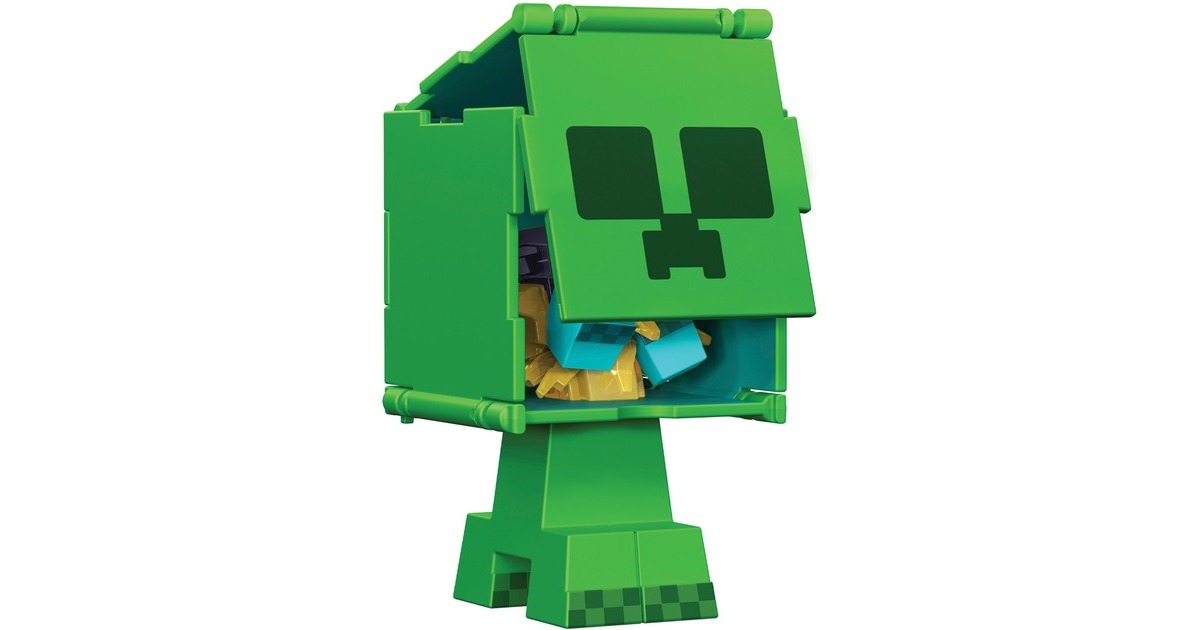 Mattel Minecraft Flippin' Figure Creeper + Charged Creeper, Spielfigur