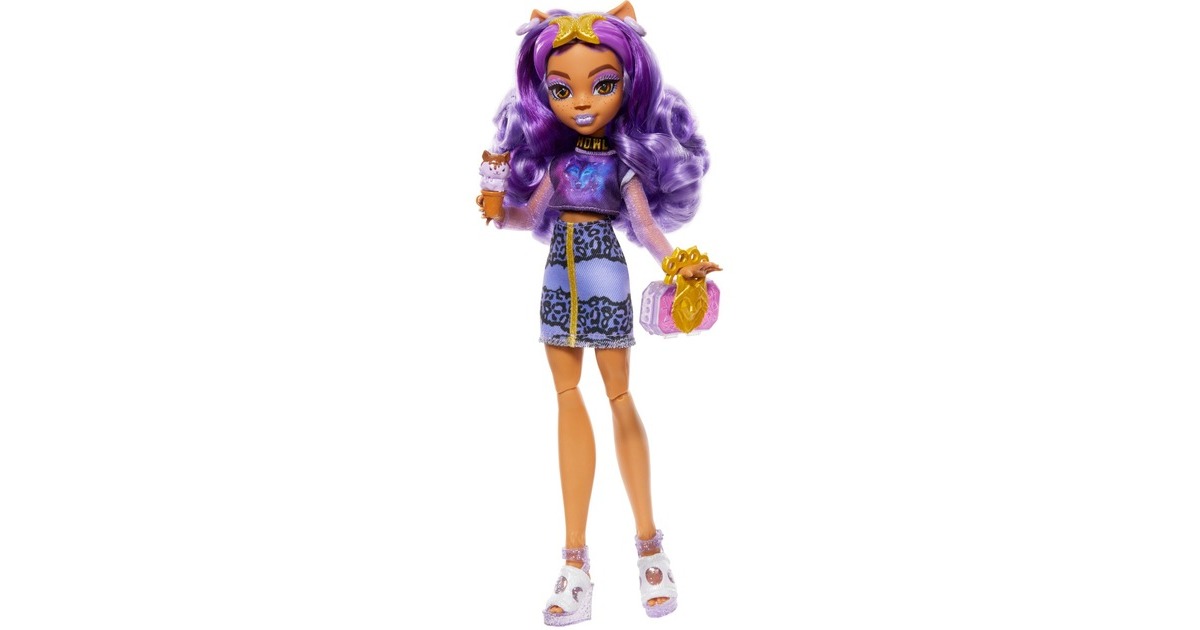 Mattel Monster High Verborgene Schätze Clawdeen, Puppe