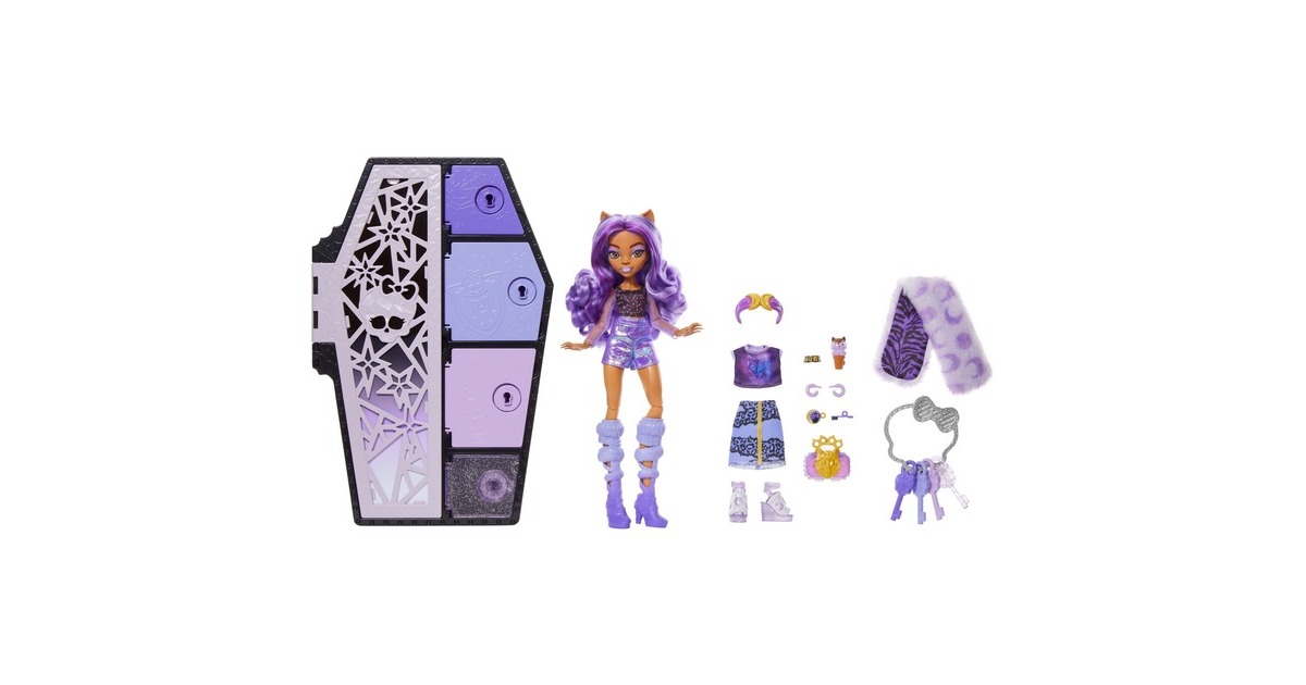 Mattel Monster High Verborgene Schätze Clawdeen, Puppe