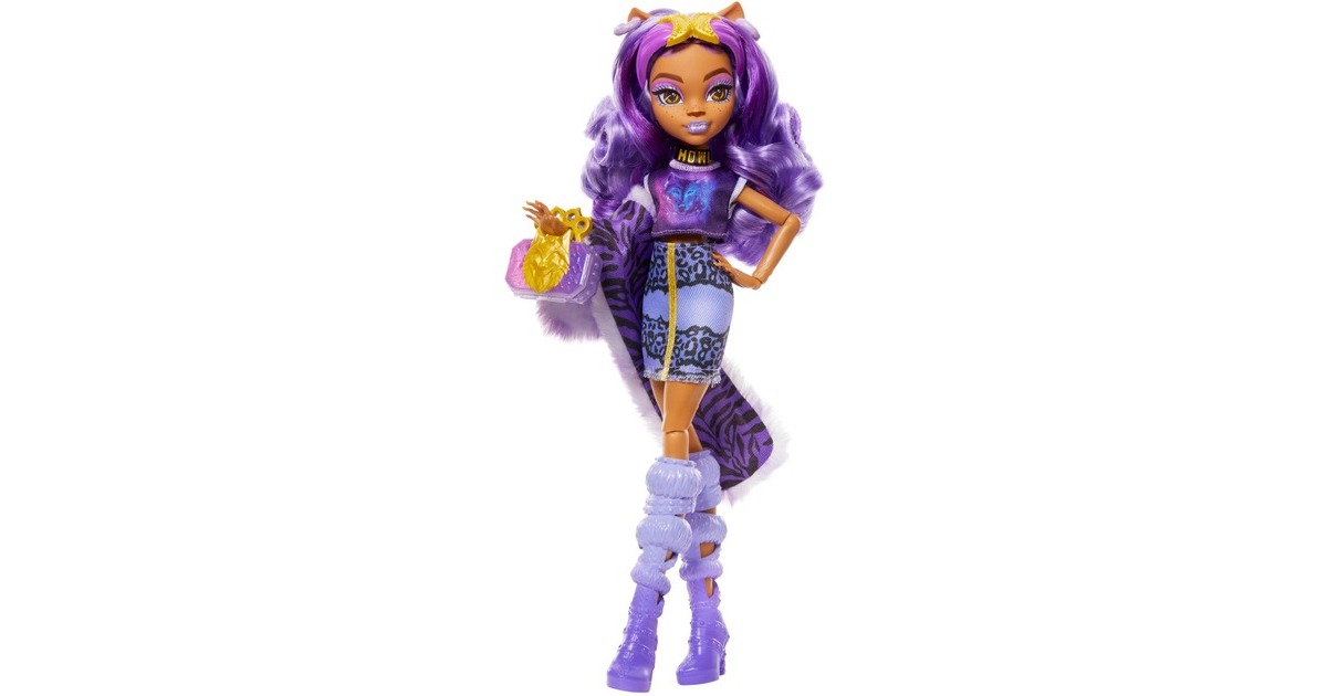 Mattel Monster High Verborgene Schätze Clawdeen, Puppe