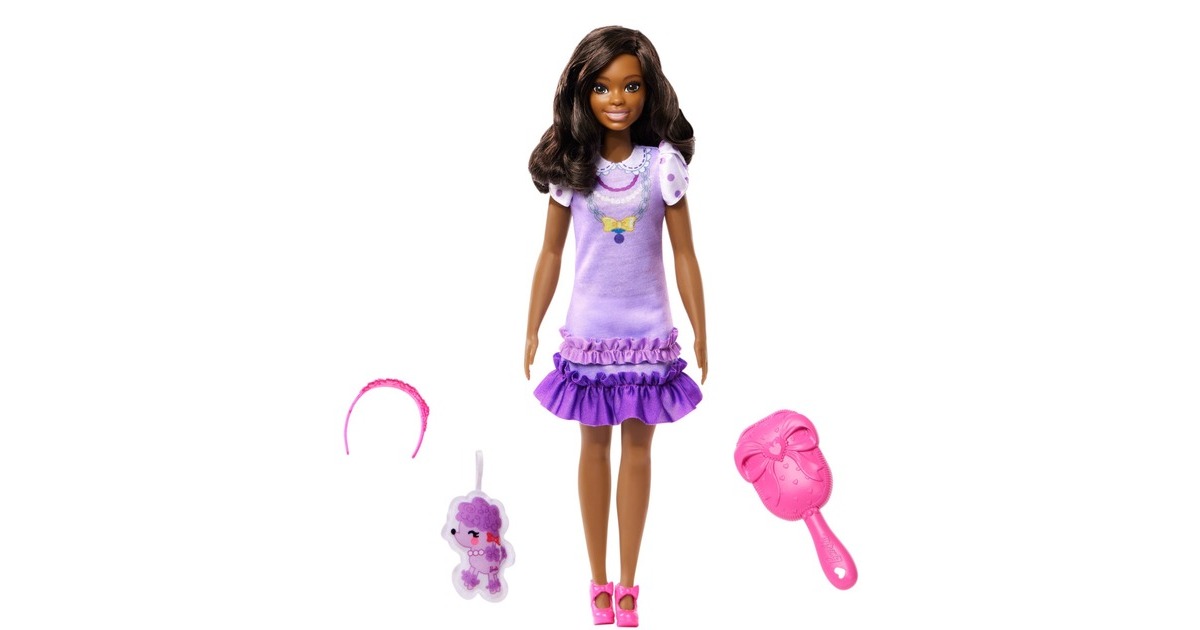Mattel My First Barbie Brooklyn mit Pudel (schwarze Haare), Puppe