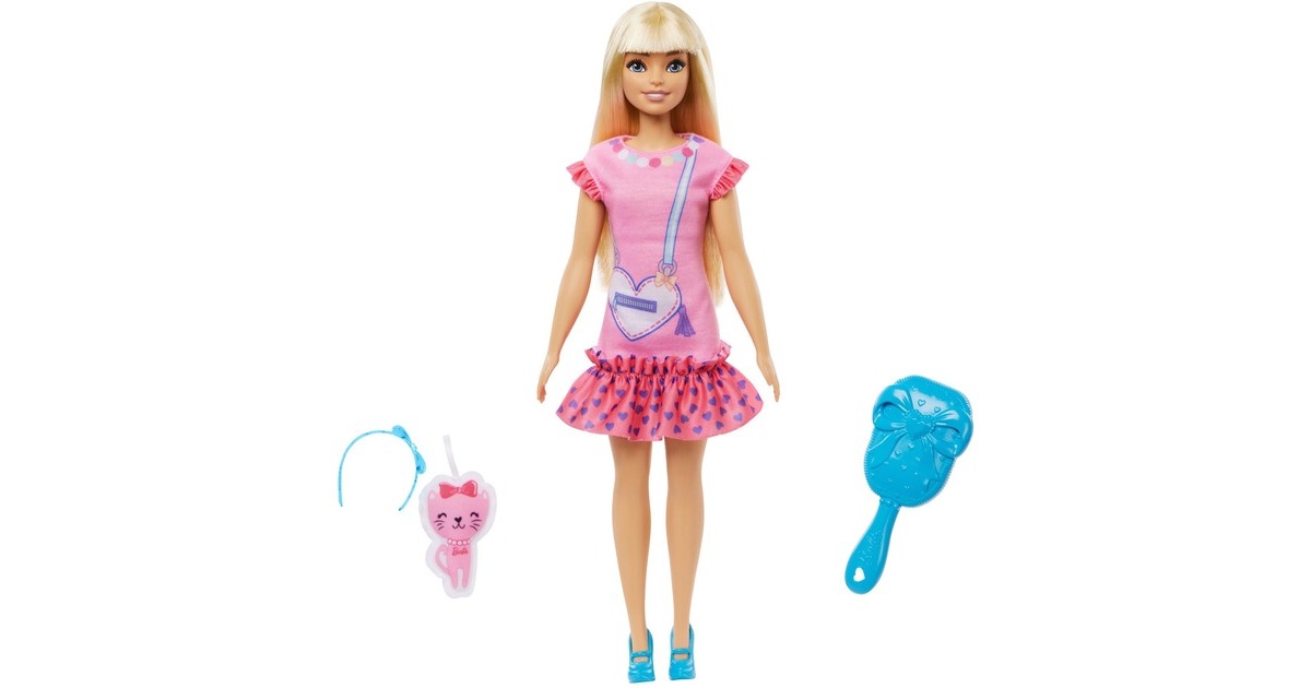 Mattel My First Barbie Malibu mit Kätzchen (blonde Haare), Puppe