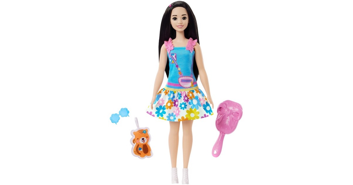 Mattel My First Barbie Renee mit Fuchs (schwarzeHaare), Puppe