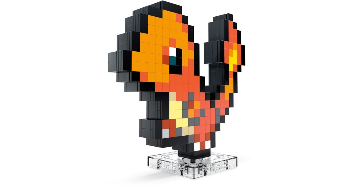 Mattel Pokémon Glumanda Pixel Art, Konstruktionsspielzeug