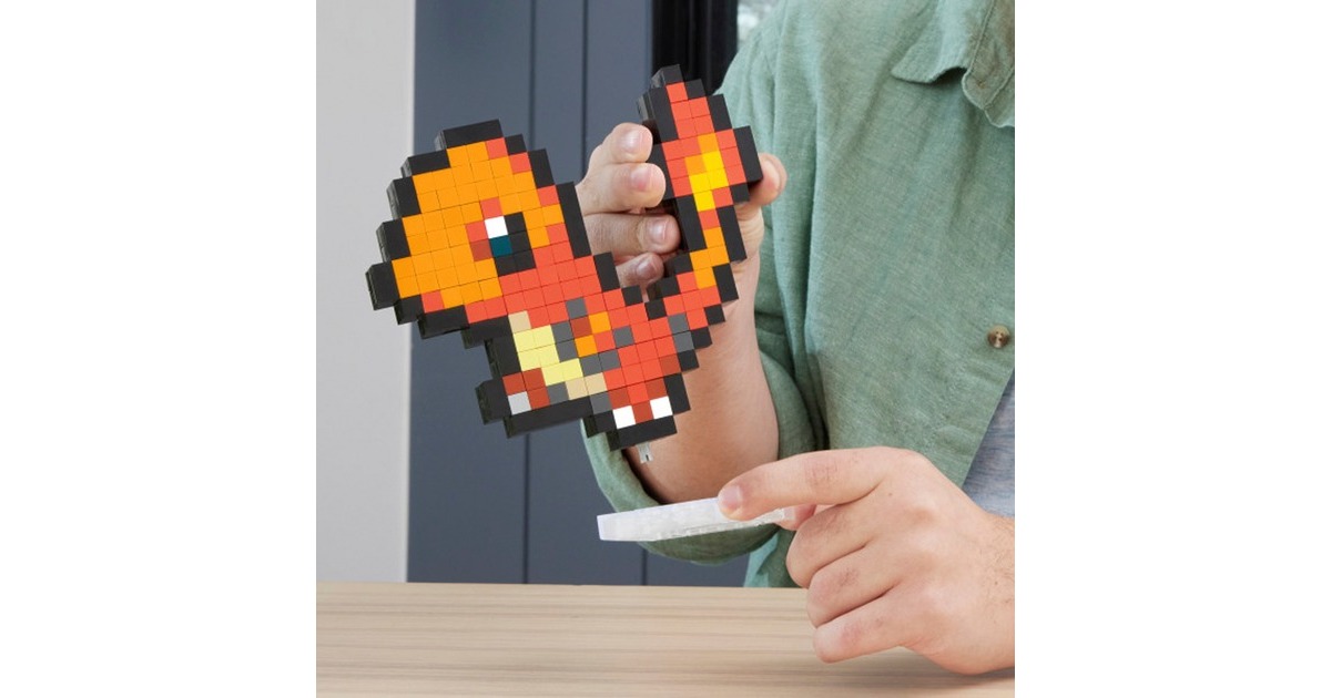 Mattel Pokémon Glumanda Pixel Art, Konstruktionsspielzeug