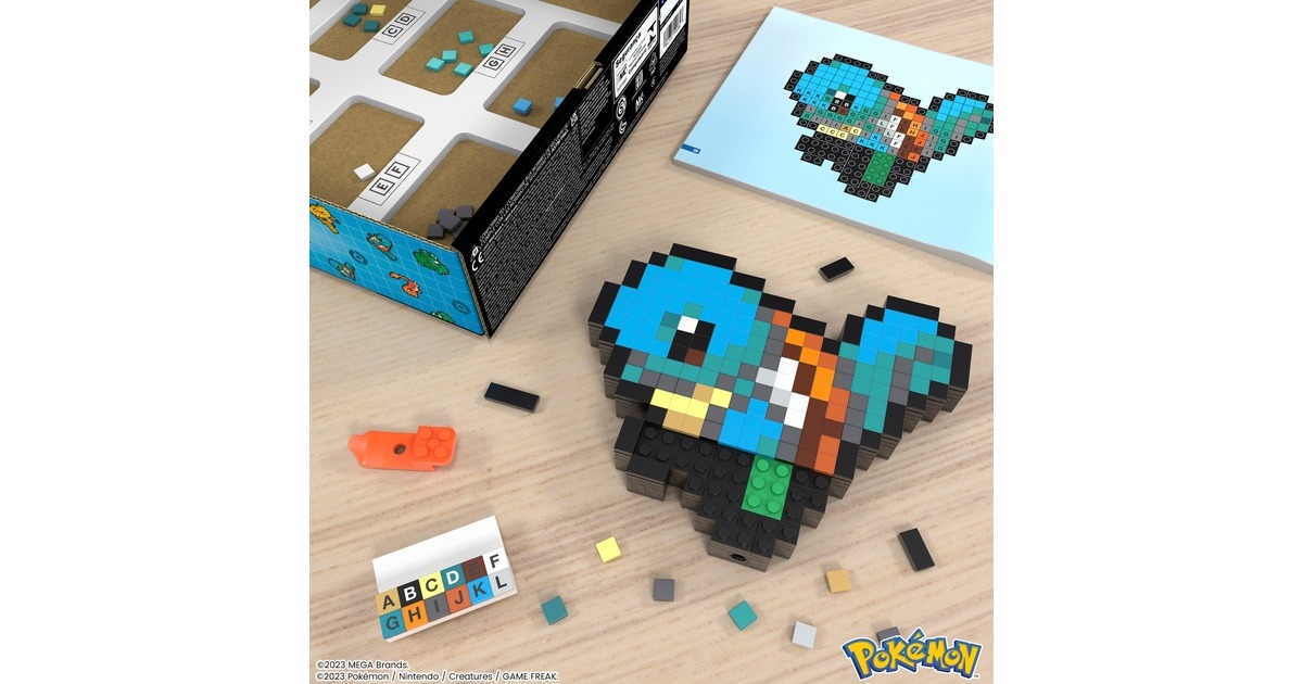 Mattel Pokémon Shiggy Pixel Art, Konstruktionsspielzeug