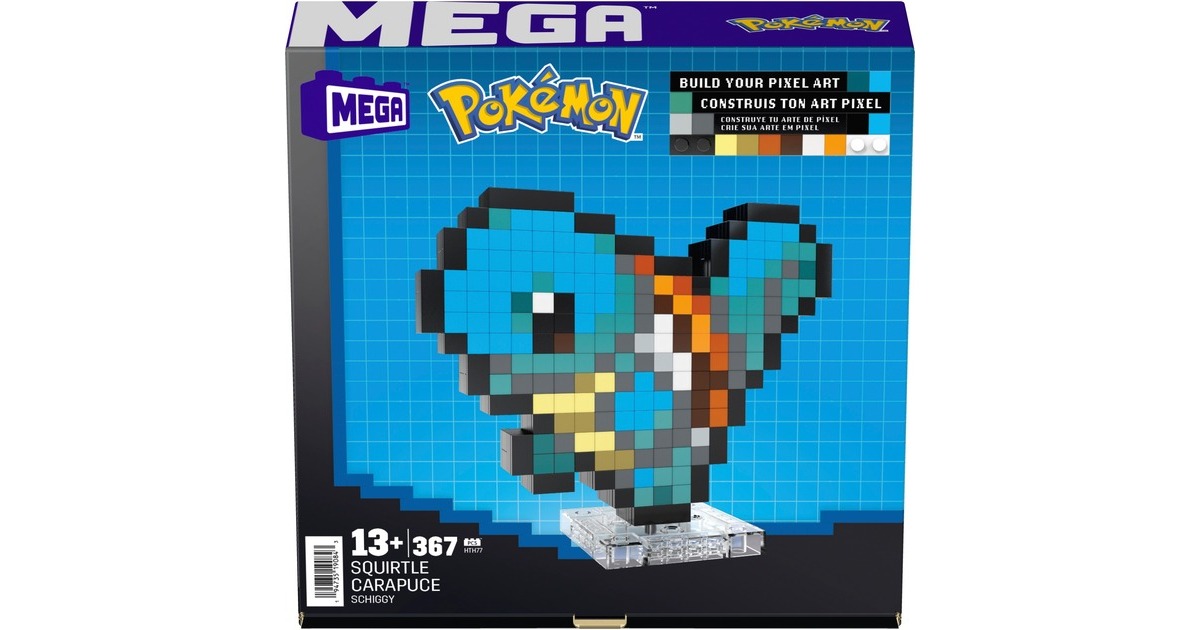 Mattel Pokémon Shiggy Pixel Art, Konstruktionsspielzeug