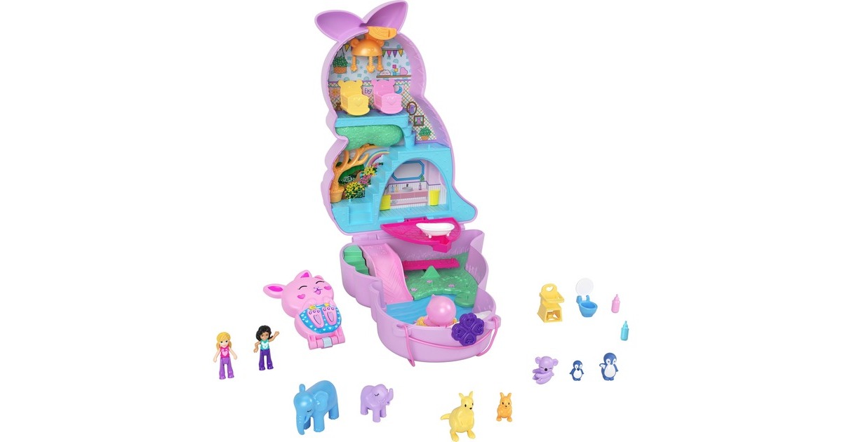 Mattel Polly Pocket Mama & Joey Kangaroo Tasche, Spielfigur