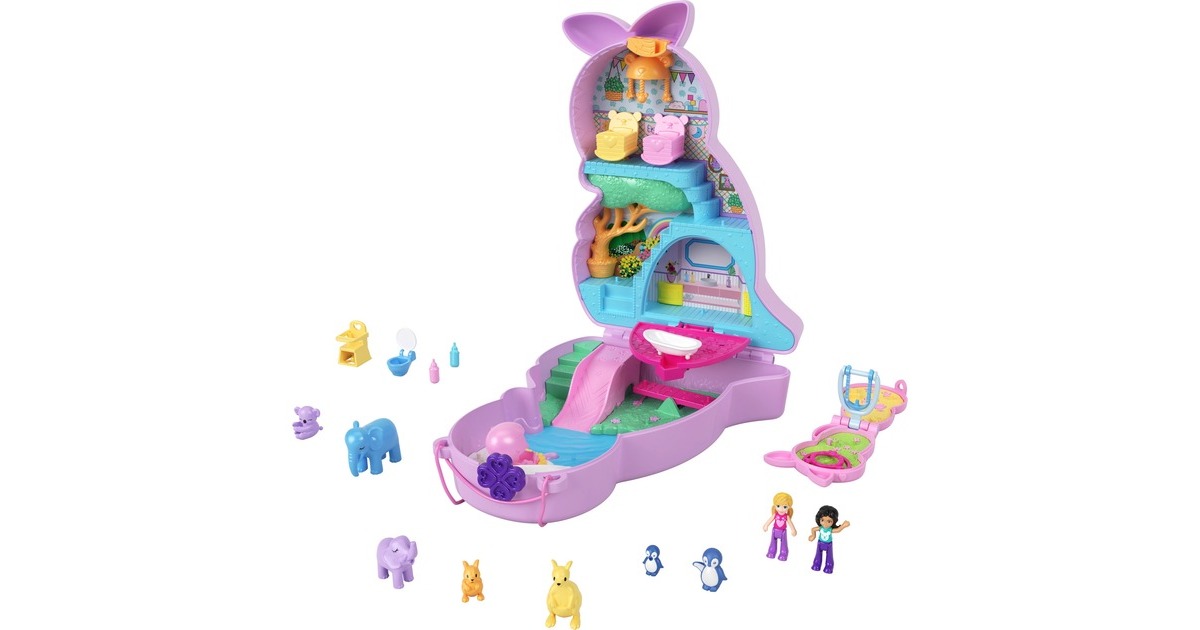 Mattel Polly Pocket Mama & Joey Kangaroo Tasche, Spielfigur