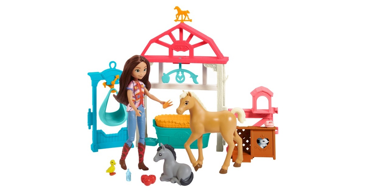 Mattel Spirit Luckys Tierbaby-Pflegestation mit Pony & Fohlen, Puppe