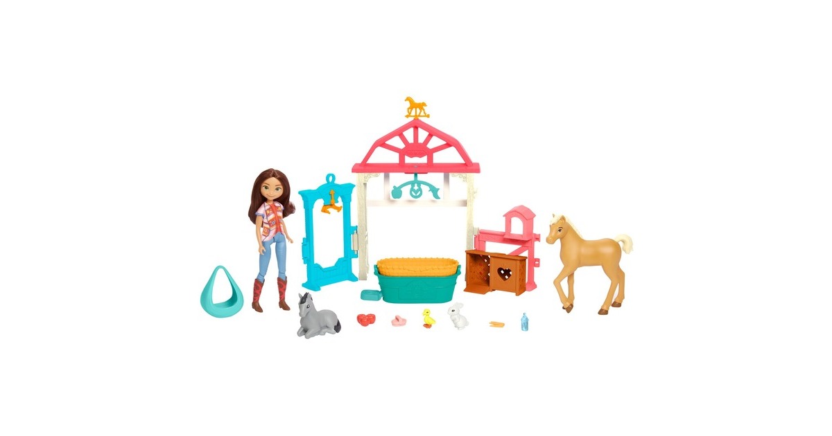 Mattel Spirit Luckys Tierbaby-Pflegestation mit Pony & Fohlen, Puppe