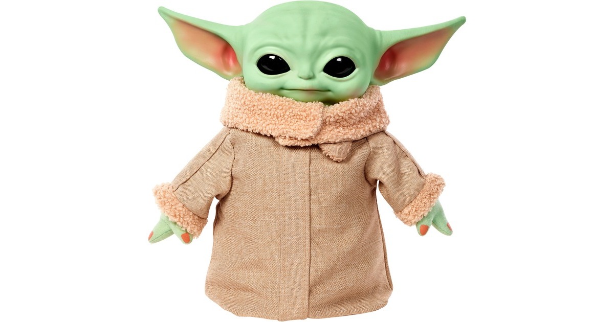 Mattel Star Wars Squeeze & Blink Grogu Funktionsplüsch, Kuscheltier