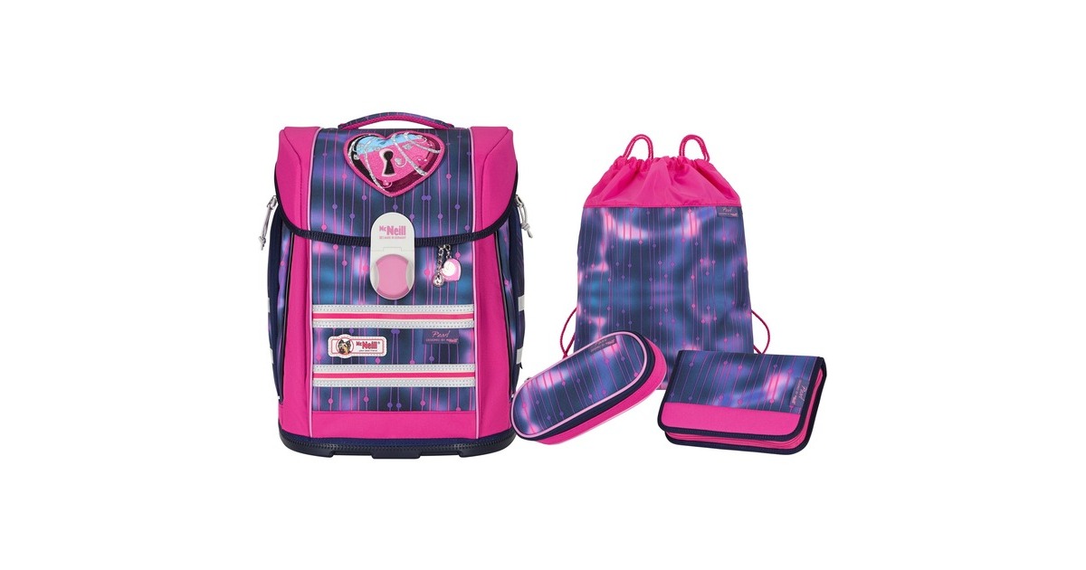 McNeill Ergo PRIMERO McLightPearl, Schulranzen(violett/rosa, 4 teilig)