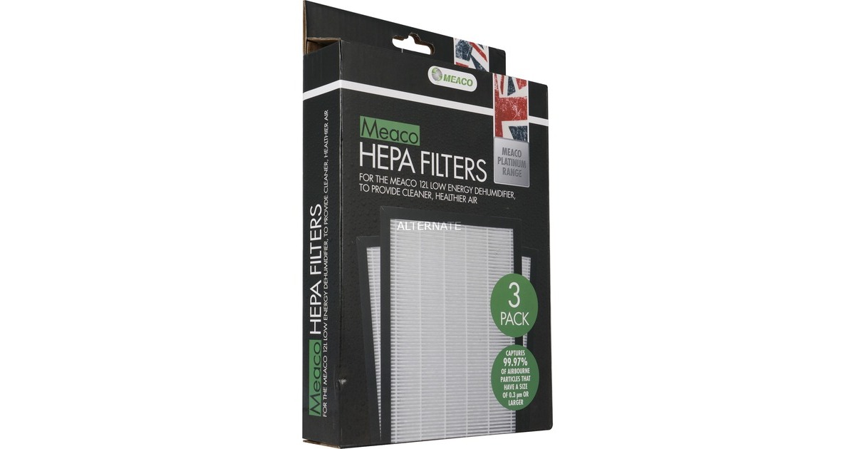 Meaco Platinum 12 HEPA-Filter, 3 Stück(für Meaco 20L LowEnergy Platinum Luftentfeuchter)