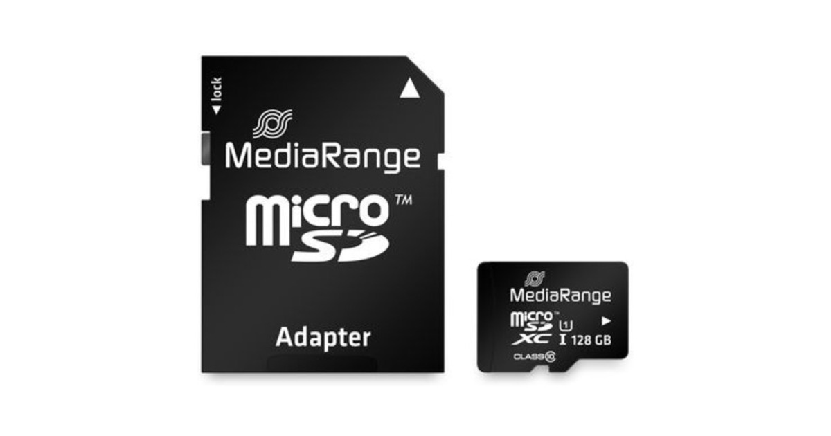 MediaRange 128 GB microSDXC, Speicherkarte(schwarz, Class 10)