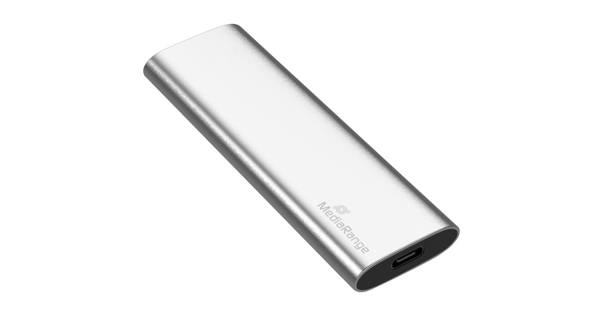 MediaRange 240 GB, Externe SSD(silber, USB-C 3.2 Gen 2 (10 Gbit/s))