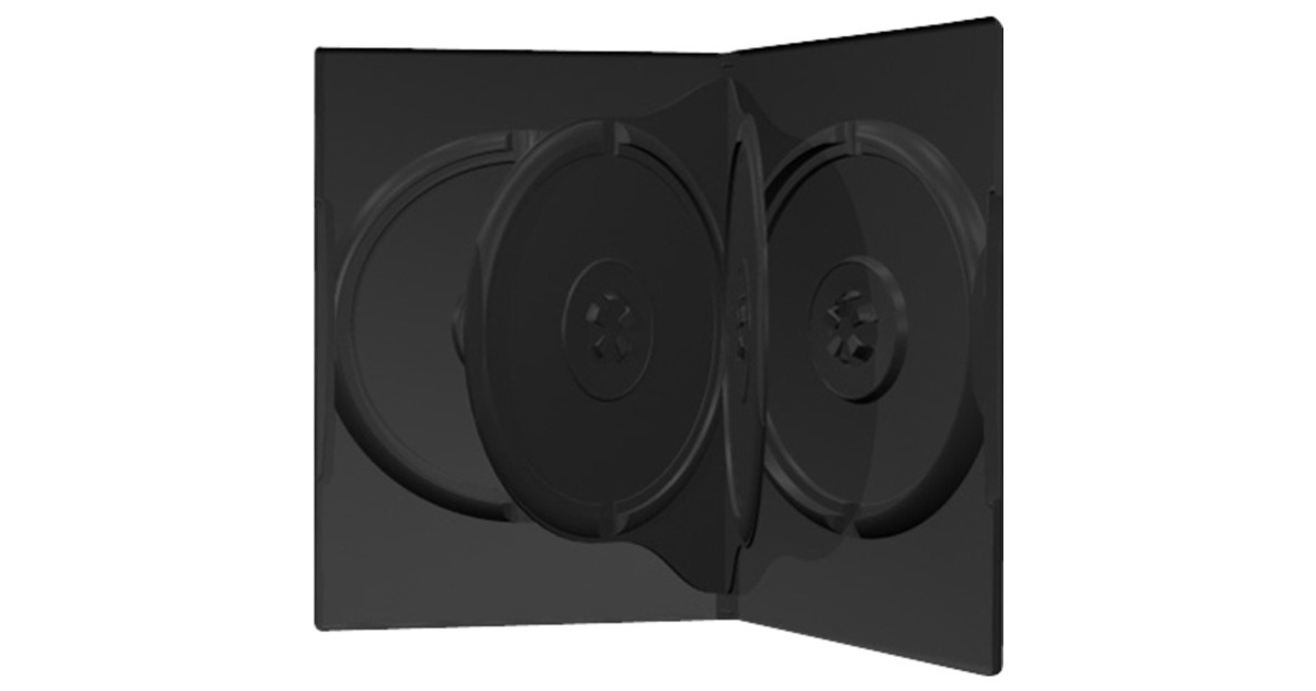 MediaRange 4er-DVD-Box black (50 Stück), Schutzhülle(schwarz, Bulk)