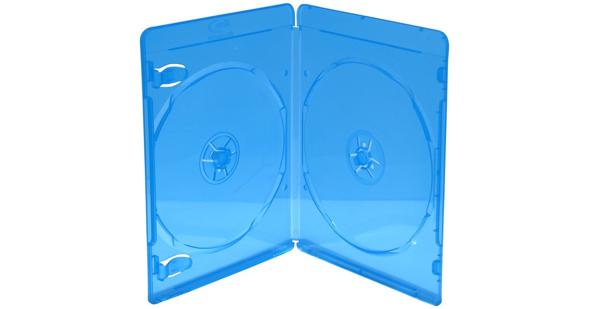 MediaRange BD Hülle 2-fach (50 Stück), Schutzhülle(blau/transparent)
